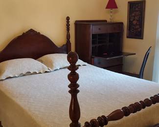 RARE circa 1920 Queen Bed by Proctors Furniture Knoxville, Tenn.