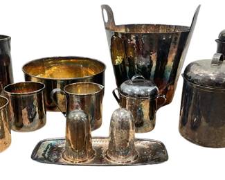 CALEGARO Italy Modernist Silverplate Dinnerware Barware
