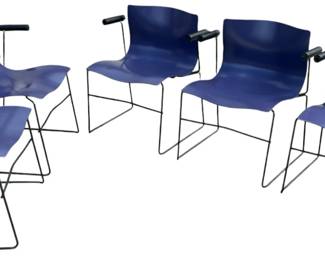 VIGNELLI Designs For KNOLL Handkerchief Armchairs Set of 5
