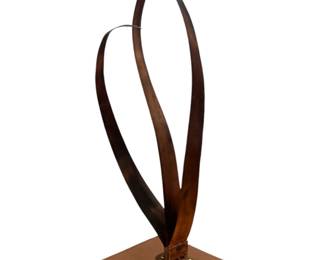 Copper Modernist Garden Sculpture
