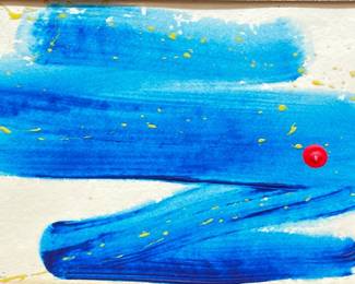 Mid Century Signed Abstract Painting
