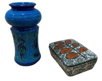 Two Mid Century Italy Pottery Pieces, ROSENTHAL NETTER
