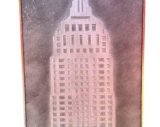Brutalist NYC Empire State Building Wall Hanging
