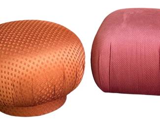 Two ADRIAN PEARSALL Style Ottoman Poufs
