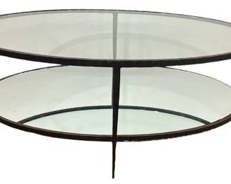 Crate and Barrel Oval Coffee Table
