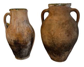 Italian Terracotta Olive Oil Pots
