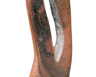 Modernist Pink Alabaster Sculpture, Signed & Dated
