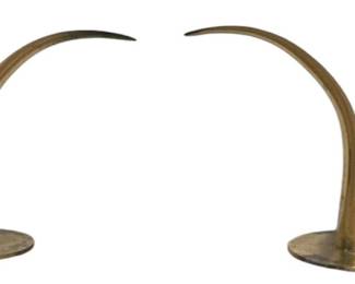 Mid Century Brass Candle Holders Made in Sweden
