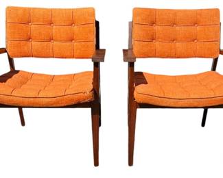 Pair Mid Century Armchairs
