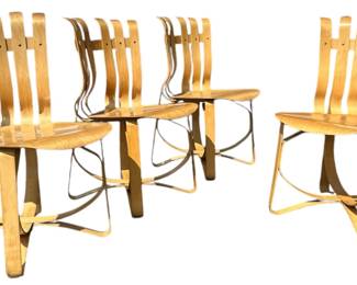 FRANK GEHRY for KNOLL Hat Trick Chairs, Set of 4
