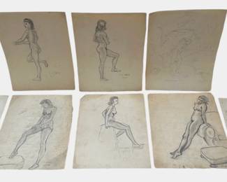 Collection of WW2 Era Pin Up Girl Sketches
