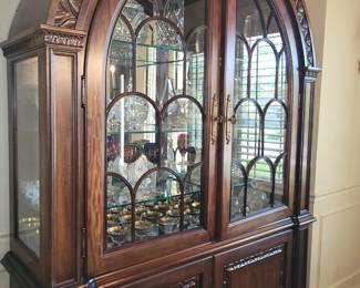 Curved top China cabinet