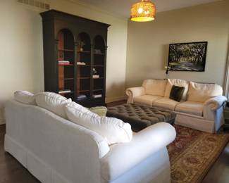 2 matching Massoud white sofas - excellent condition