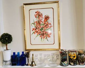 Home Decor, old bottles, jewelry