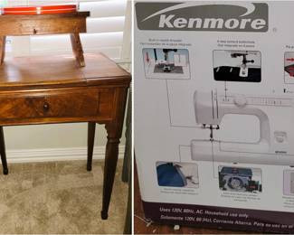 Kenmore multi-stitch Sewing Machine - Retro sewing machine in cabinet