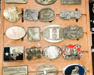 1970s Belt Buckles and Buckle Display 