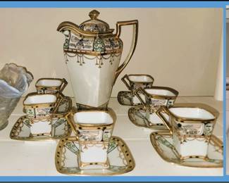 Deco Art Hot Chocolate / tea set - Davis Collamore Clock