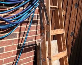 Paint ladders, hoses and pots