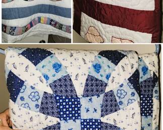 Hand-stitched quilts