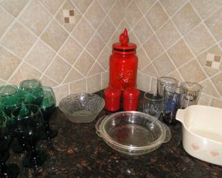 A nice, but limited supply of items that we have in the kitchen