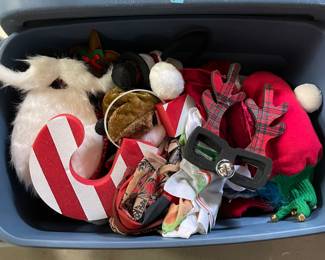 Box of Christmas fun, hats, and beards, and more, make it fun and exciting this holiday season