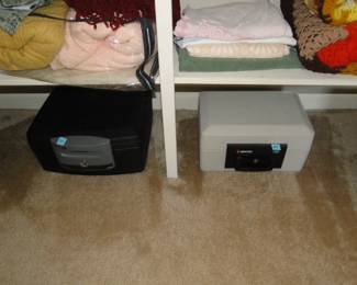 Side by side safes, or lockboxes, or small tiny little vaults to hold your precious items