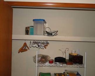 Free hangers, along with office supplies, and other storage items too