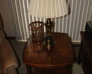 Dark table and lamp