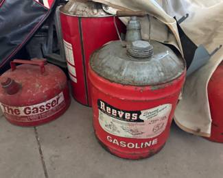 Vintage gas cans