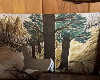 Whitetail deer painting