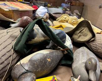 Small sample of the huge amount of duck decoys