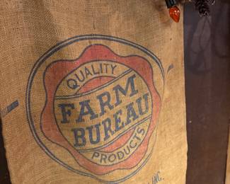 Old Farm Bureau burlap sack