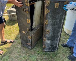 The uncovering of a vintage wardrobe chest reveals…