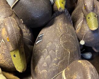 Plus many very old hand carved glass eye decoys (not these)