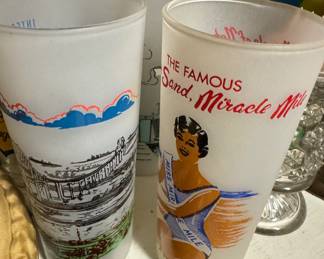 Vintage Michigan frosted glasses