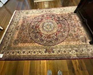 8’x12’ Persian Rug in burgundy and blue shades. Hand-knotted. $2900