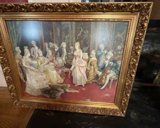 Ettore Simonetti “The Concert” framed print.  34’x29”.  $99