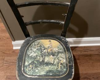 Antique painted wooden chair.  