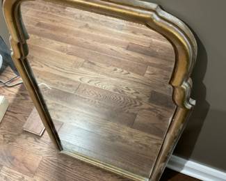 20” x 36” Vintage gold framed mirror. 