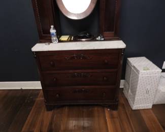 Victorian antique marble top wash stand dresser. 