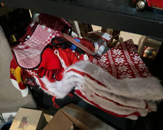 Christmas Tree Skirts and Stockings.