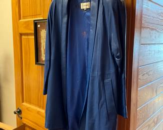 Great Leather Blue Coat!