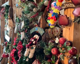 Wreaths - Christmas, Fall, Spring.