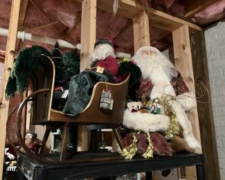 Large Santa's and Sleigh's.