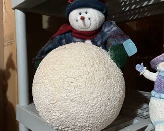 Snowman and big ball of snow!