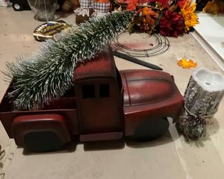 Lots of Red Trucks and trees.