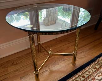 Brass & Glass Side Table