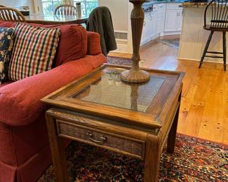 Pair of Side Tables, Pair of Lamps