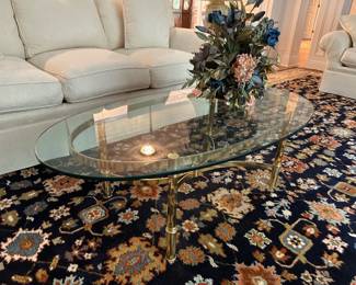 Glass & Brass Coffee Table