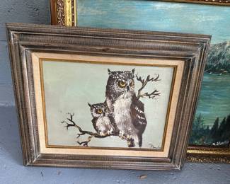 Painting of Owls